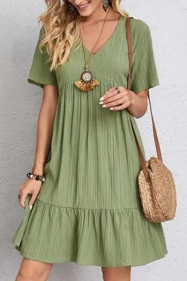 🔥Loose casual tie waist flowy dress