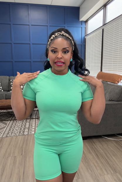 Stretchy 2-Piece Activewear Set | Tummy Control Workout Outfit