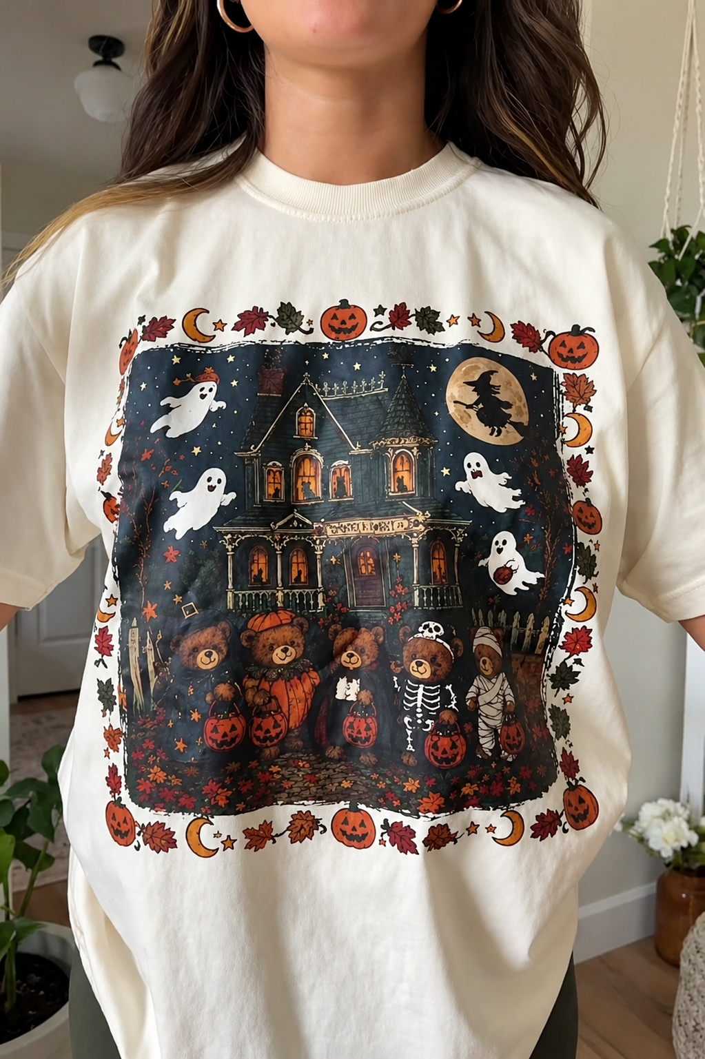 Vintage Halloween Bear Graphic Tee