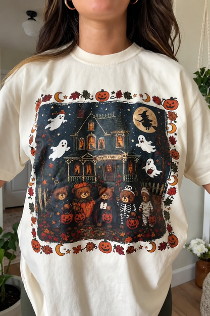 Vintage Halloween Bear Graphic Tee