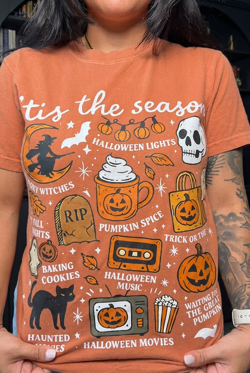 'Tis The Season Halloween Fall Graphic Tee